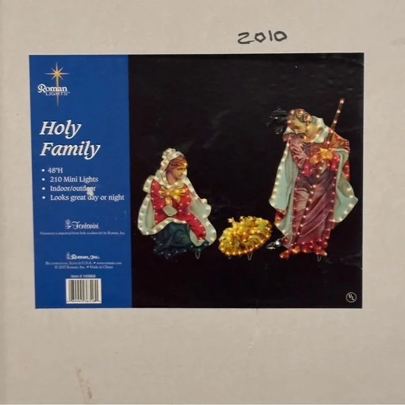 Roman 48'' Fontanini 210 Light Holy Family Nativity Indoor/Outdoor Scene Jesus